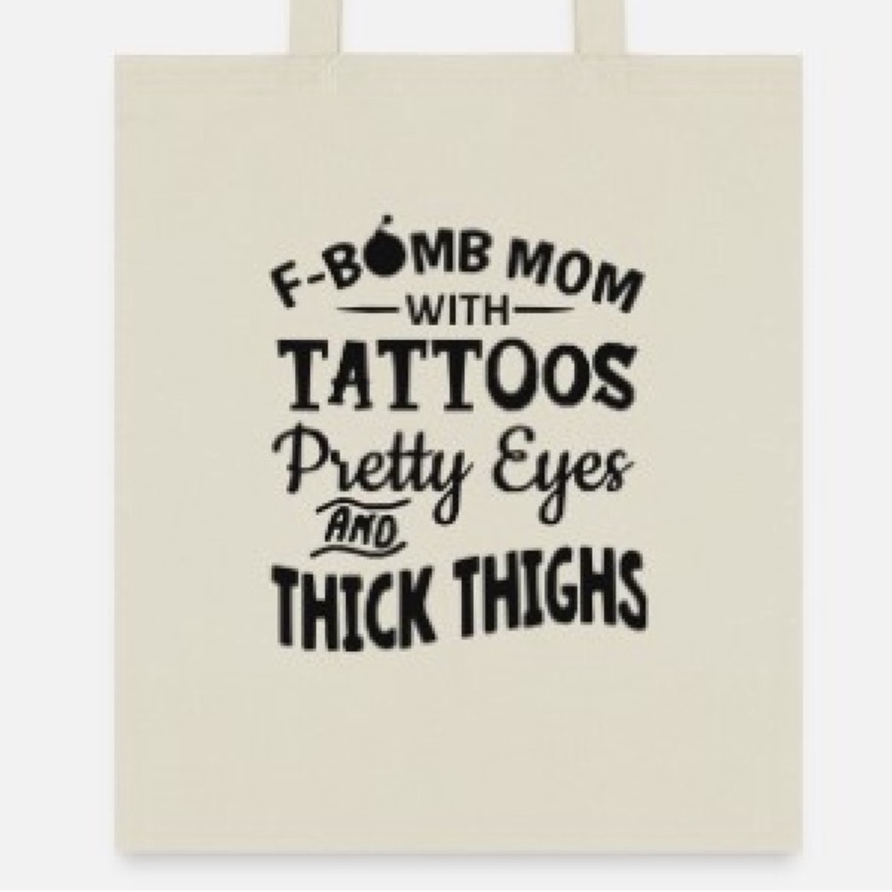 F bomb Mom tote bag